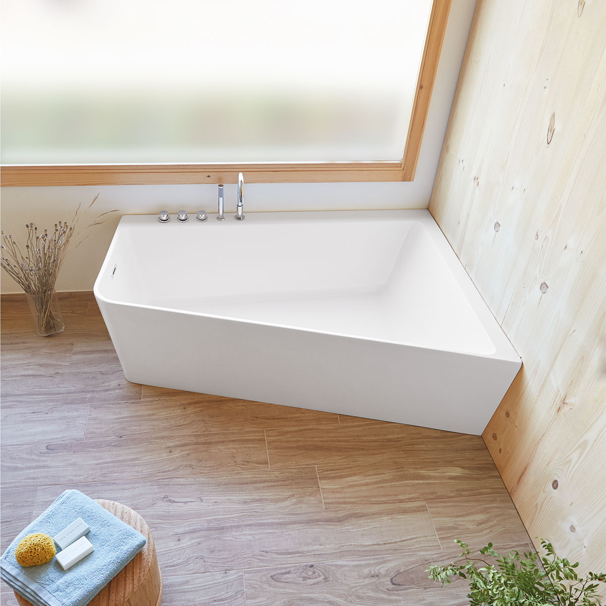 Baignoire d'angle pour tre plus  l'aise